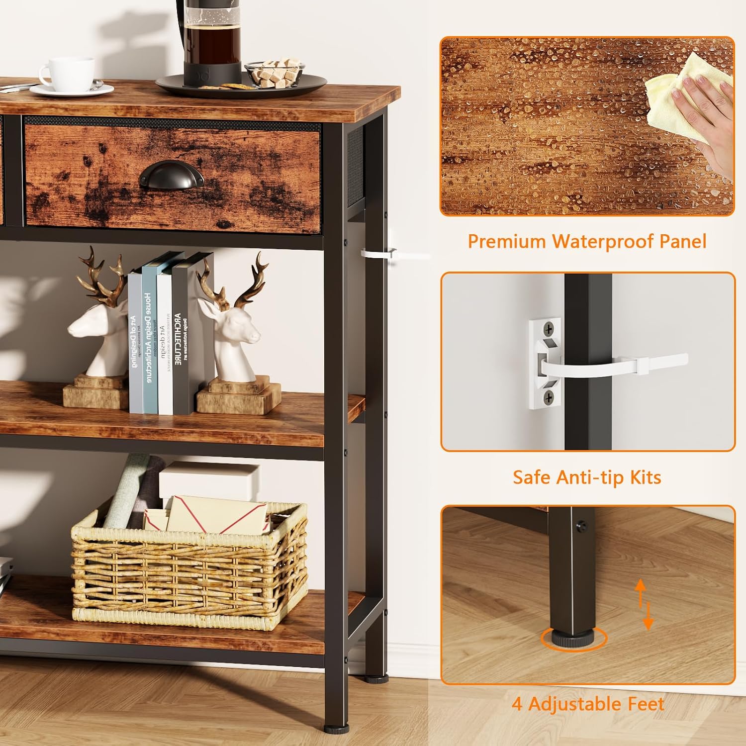 Detalle 1 de Furologee Console Table, 47.2-Inch