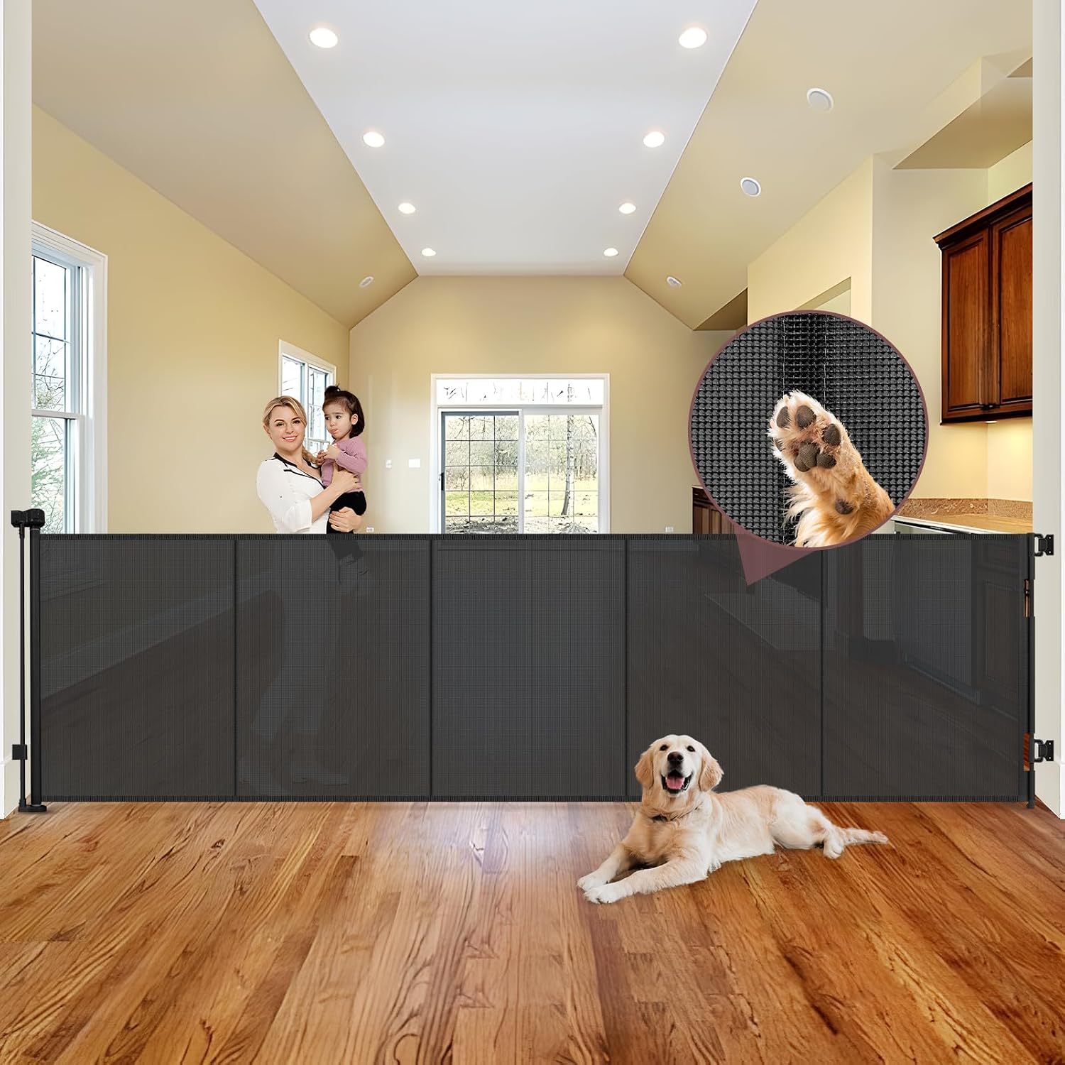 Detalle de Retractable Baby Gate, 41-Inch Tall