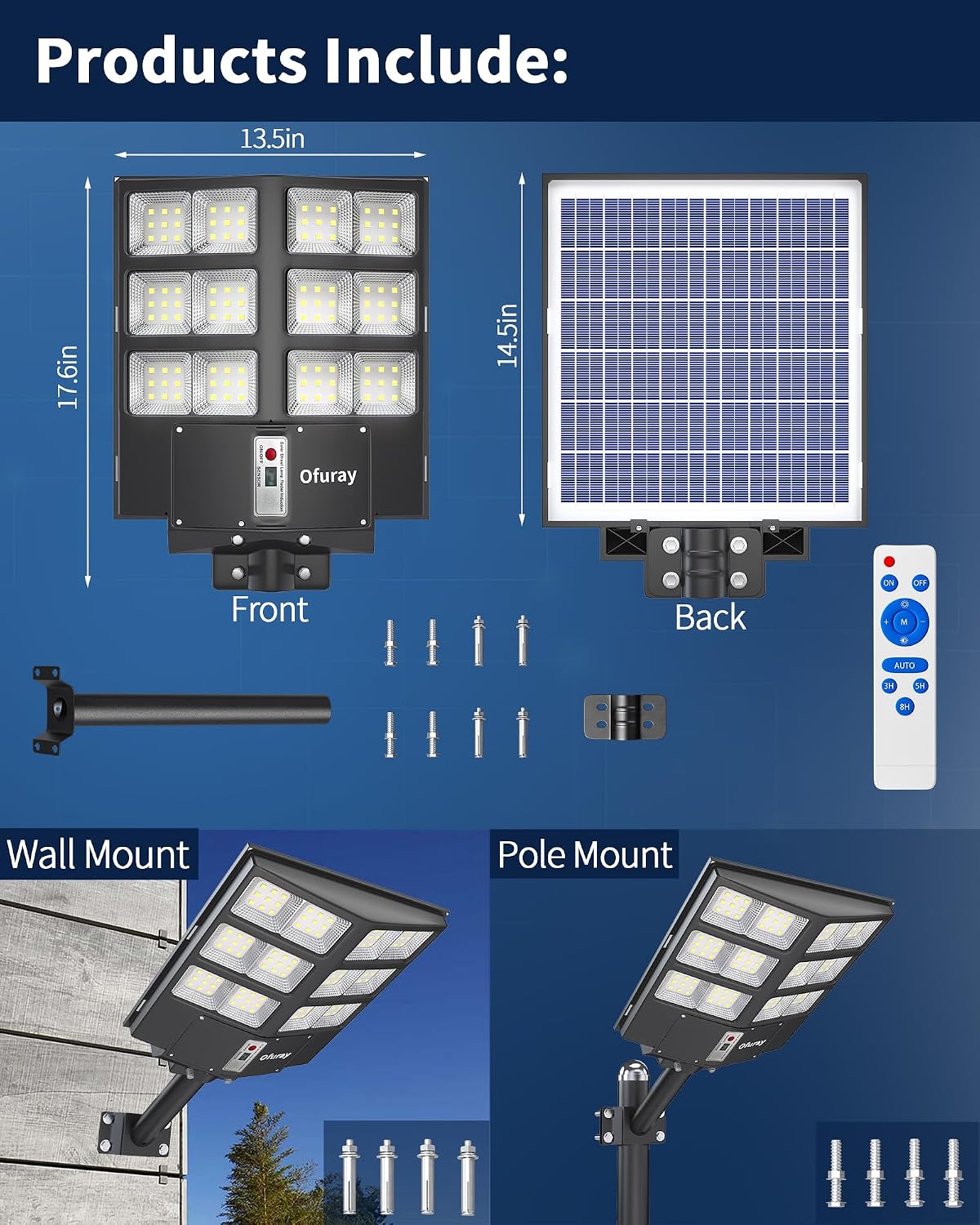 Thumbnail 6 de Ofuray OF-2000W Faro Solar Exterior con Sensor y IP67 ☀