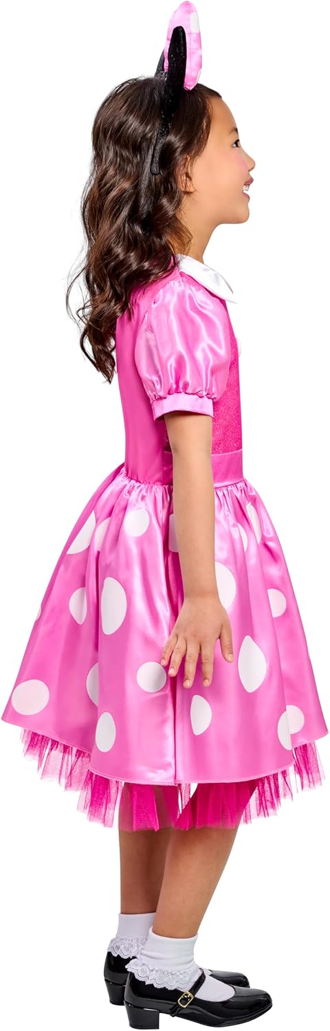 Detalle de Party City AM0072 Minnie Mouse Costume Dress for Kids with Sequin Bodice