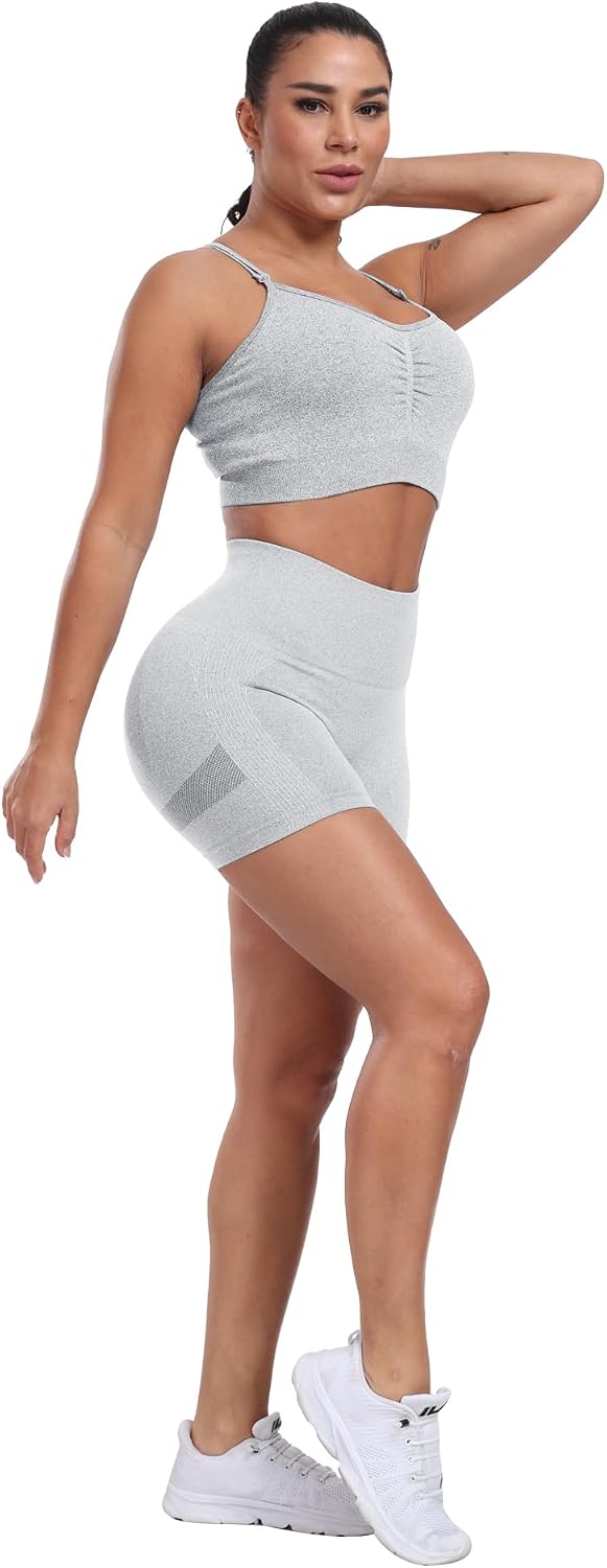 Thumbnail 3 de CHRLEISURE Women's 4 Pack High Waist Scrunch Shorts