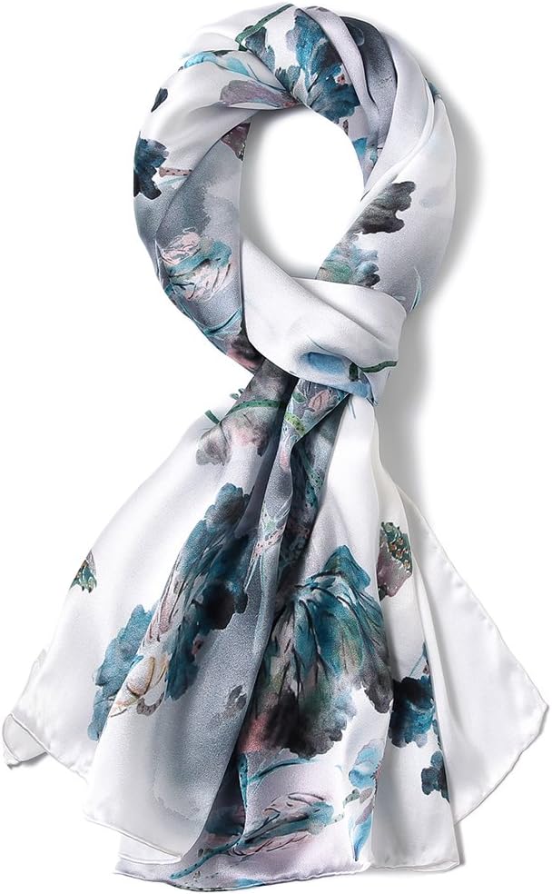 Thumbnail 1 de STORY OF SHANGHAI Sciarpa di Seta 100% da Donna – Fantasie Orientali in Chiffon Semi-trasparente