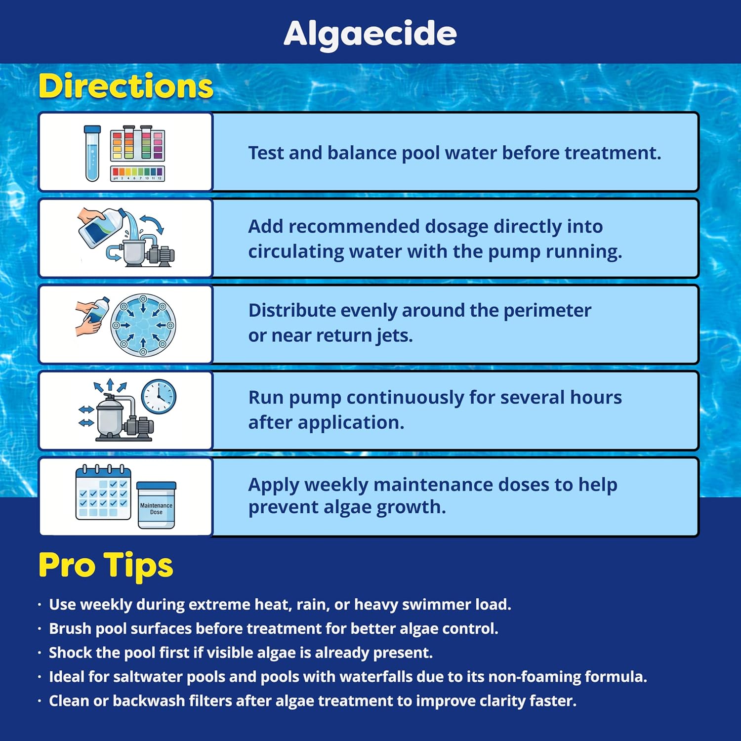 Detalle de In The Swim Y1300 Algaecide 60 Plus for Pools, 1 Quart