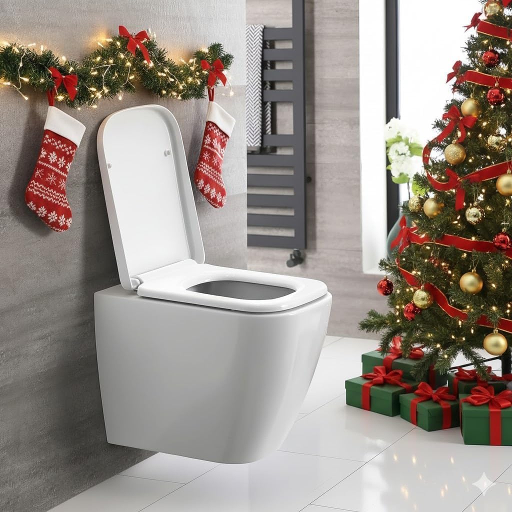 Detalle 2 de Pipishell Square Toilet Seat 35.1×46.1 cm 🚽
