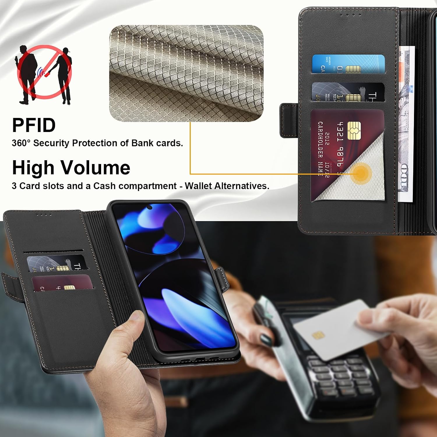 Thumbnail 2 de Yunubeyii Wallet Flip Case for Pixel 9