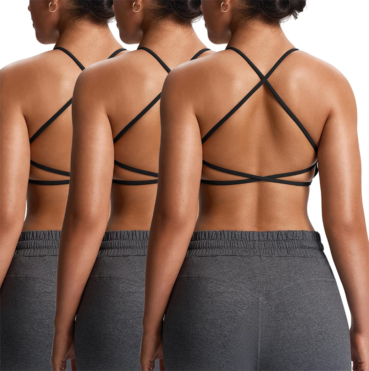 Thumbnail 6 de Aoxjox Women's Trinity Ivy Low Impact Sports Bra: Comfortable, Versatile Yoga Crop Tank