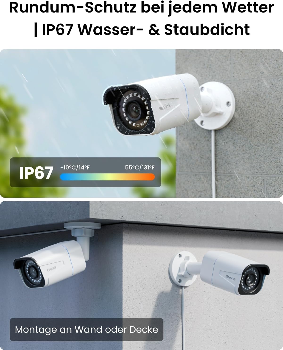 Detalle 2 de Reolink 4K Überwachungskamera Set RLK16-800B8 – 8 x 8MP PoE IP, 16-Kanal NVR mit 4 TB