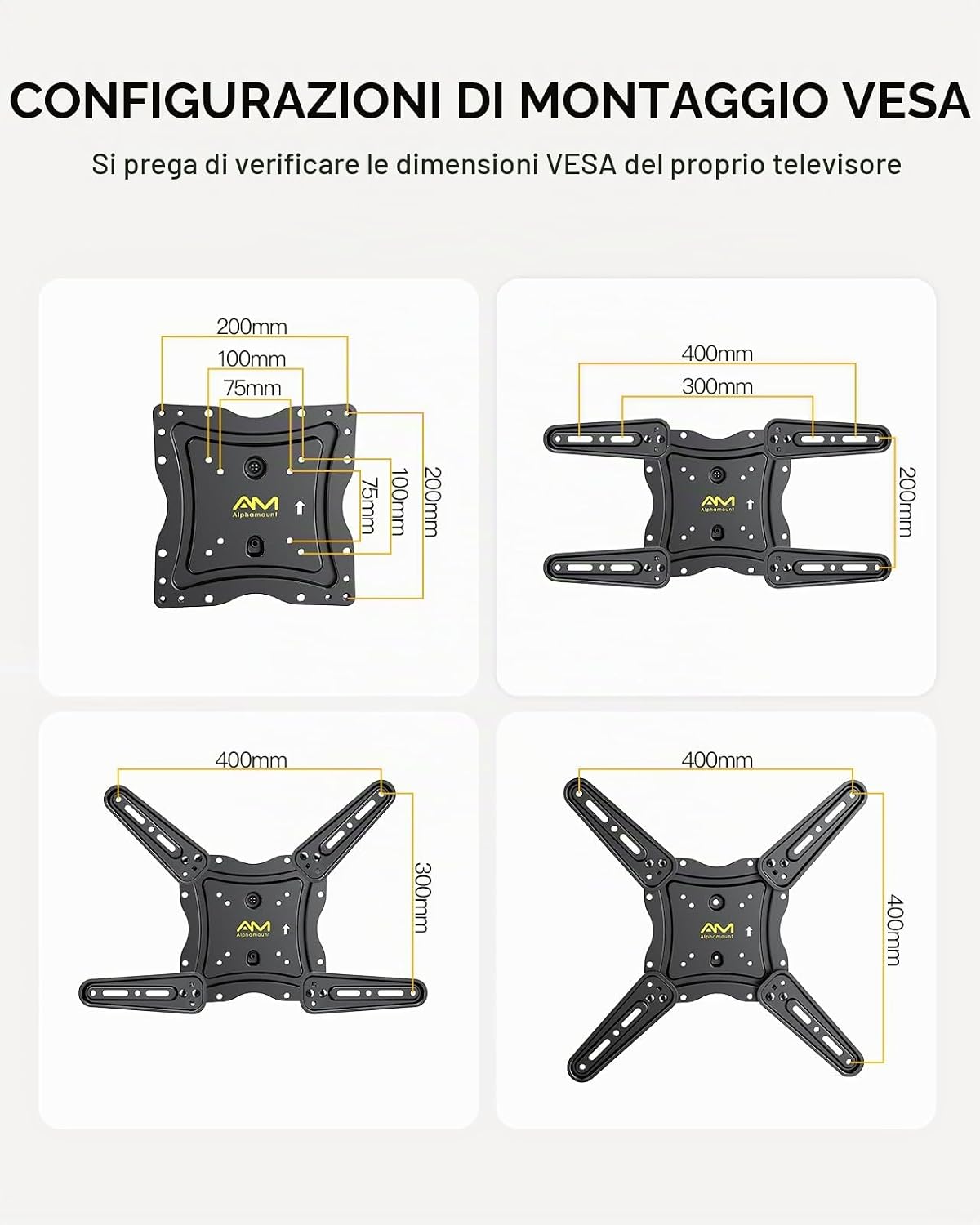 Thumbnail 6 de Alphamount Supporto TV da 26–60" con braccio estensibile, 35 kg
