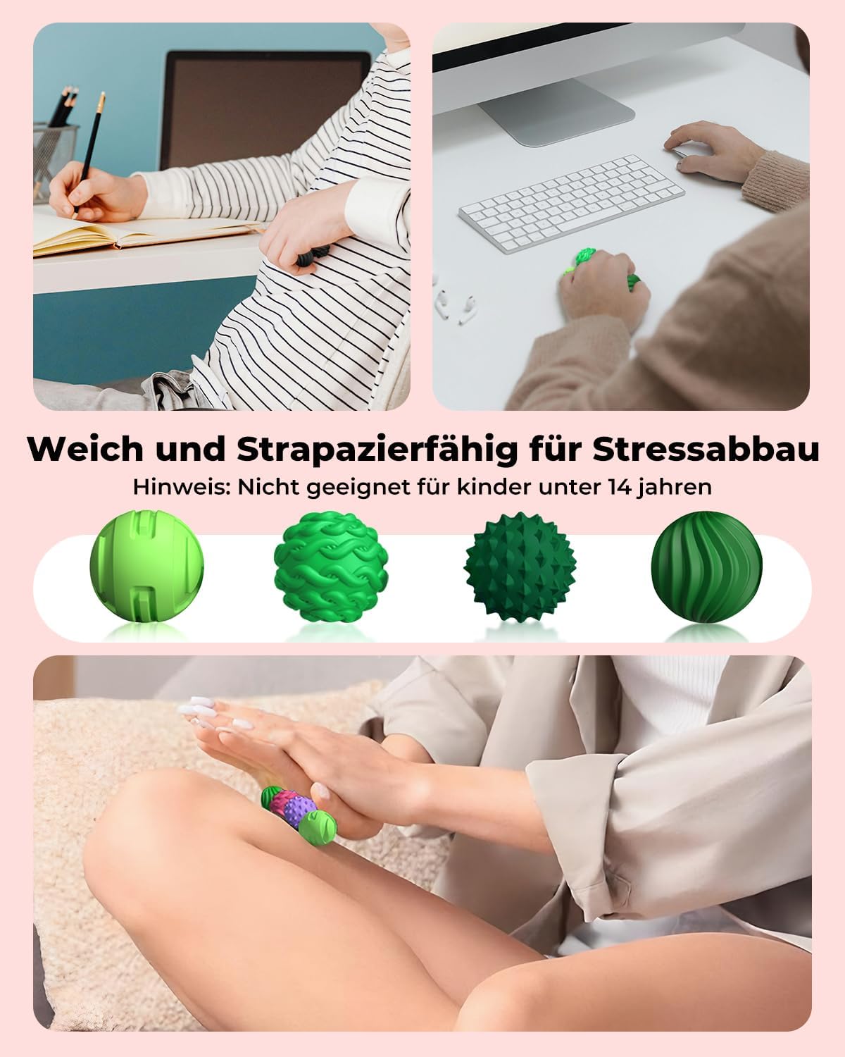 Detalle de XYOFUN Magnetische Silikon-Fidget-Toys, 8er-Set in Violett – Stressabbau für Büro und Zuhause