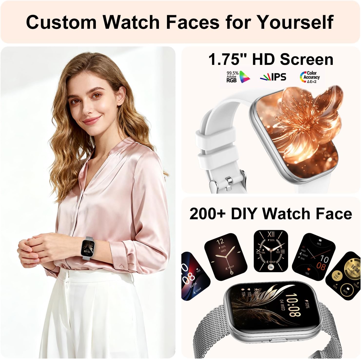 Thumbnail 4 de niolina Smart Watch 1.75" HD fitness tracker
