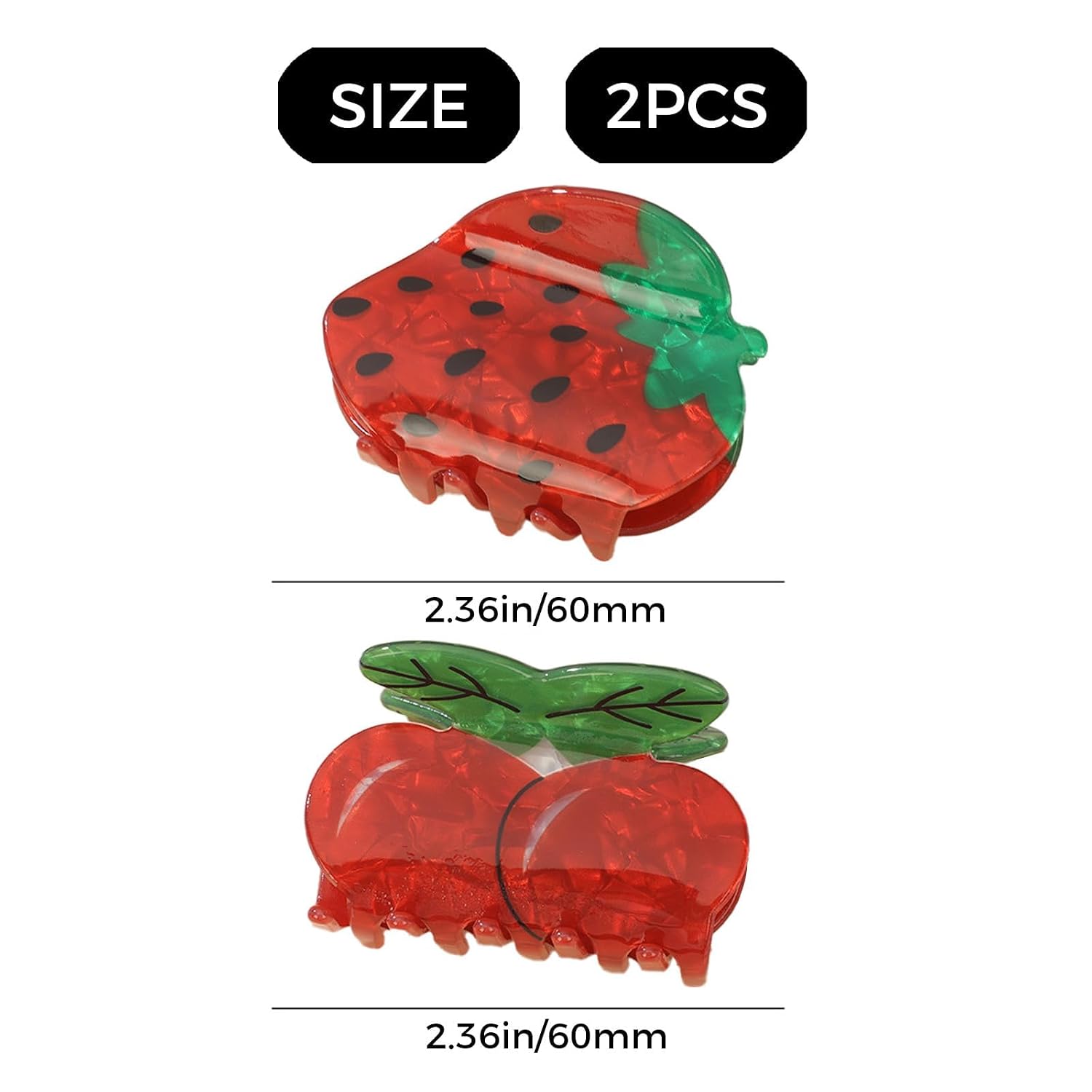 Detalle 2 de Fruit Print Hair Claws, Acrylic