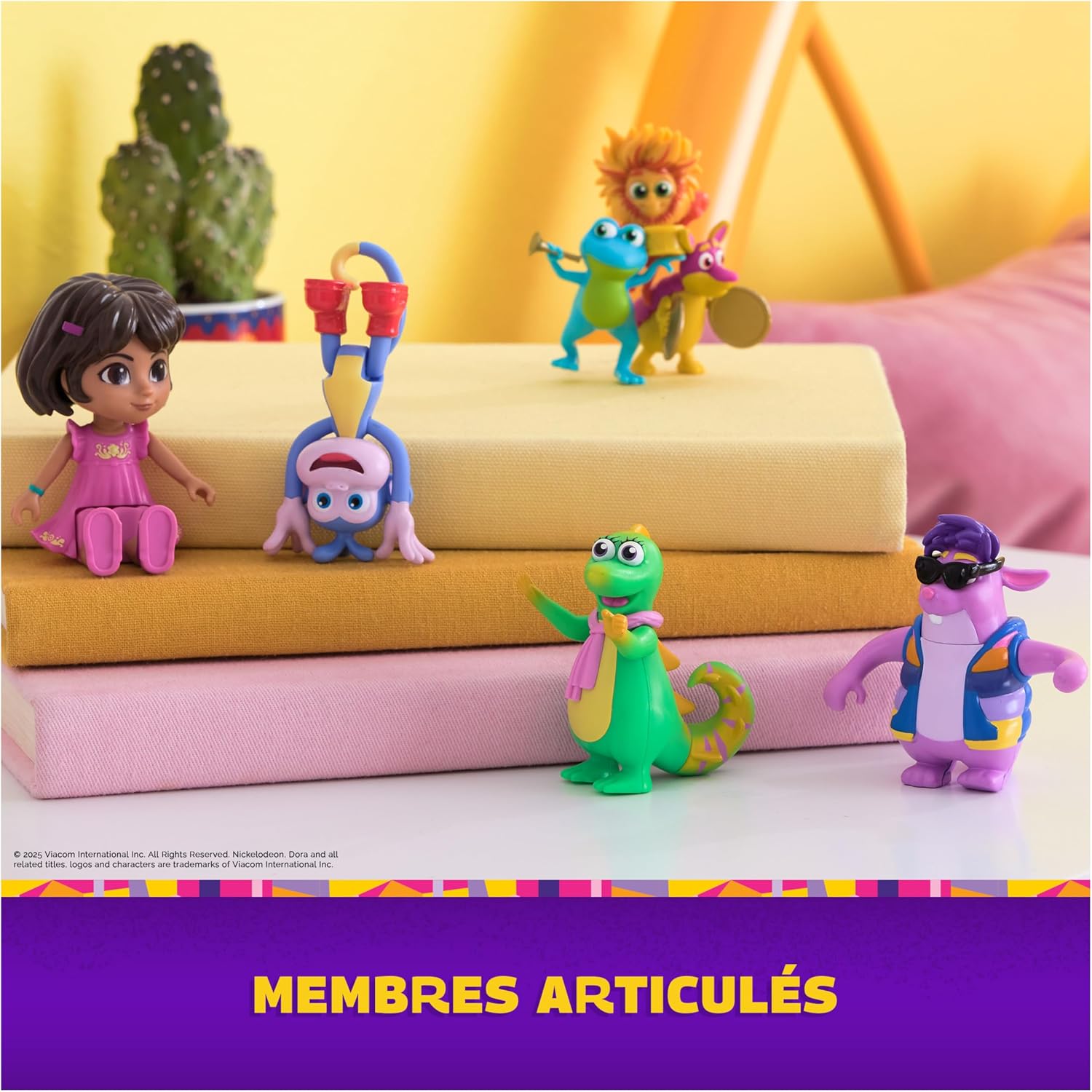 Detalle de Dora – Coffret Cadeau Amis Fantastiques : 5 figurines articulées (Dora, Babouche, Tico, Véra et Trio Fiesta)