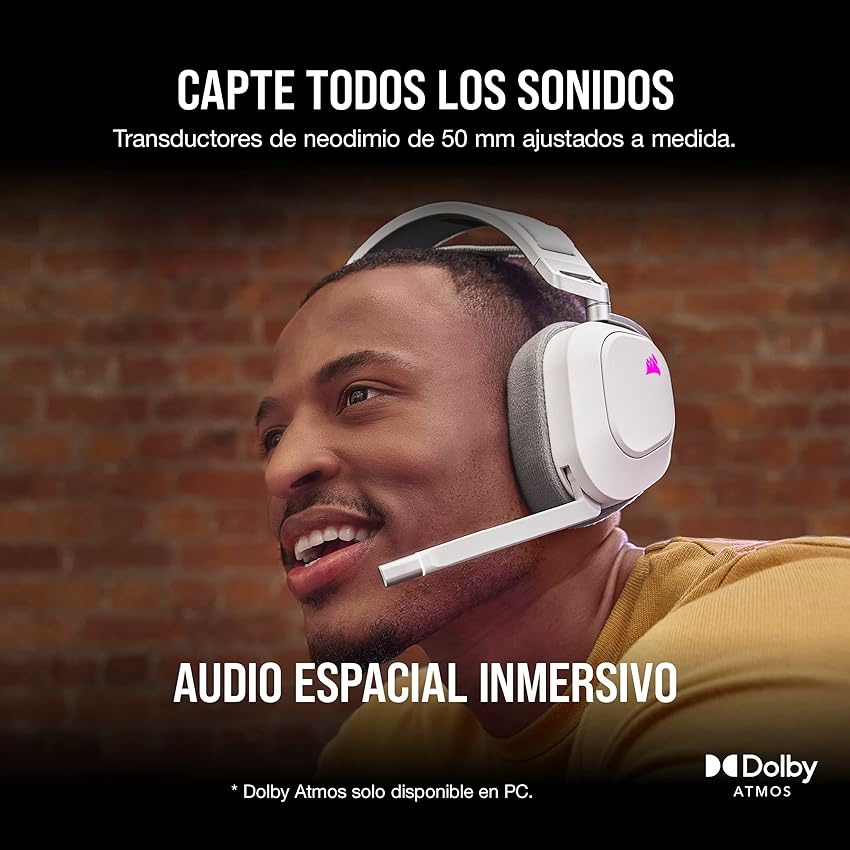 Thumbnail 2 de Corsair HS80 RGB Auriculares gaming 50 mm