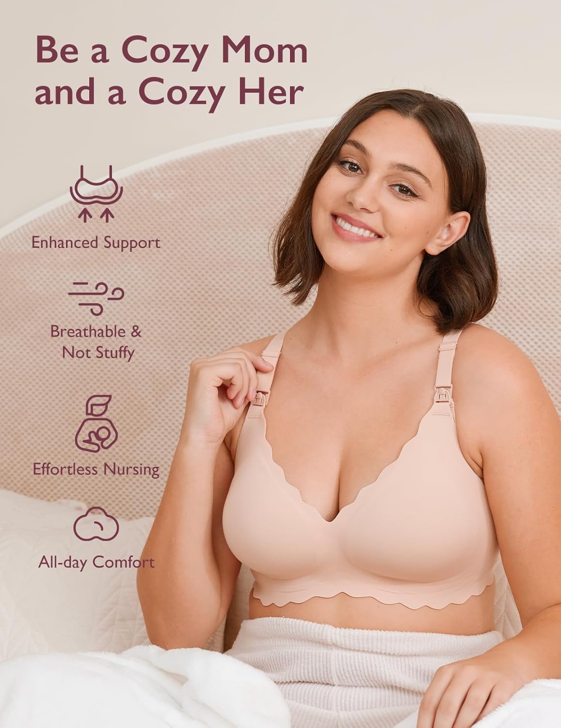 Thumbnail 5 de Momcozy Nursing Bra Wireless Support 3D Jelly Strip