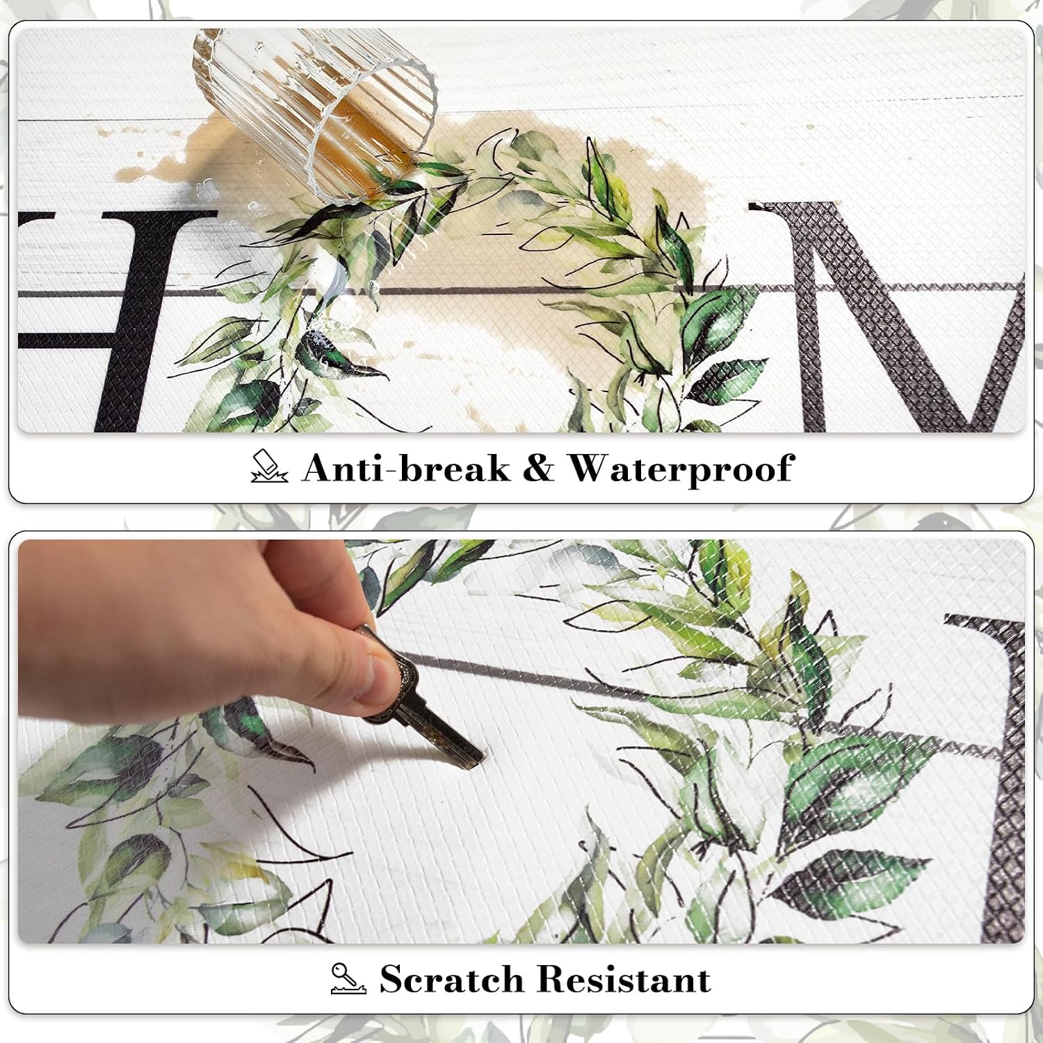 Thumbnail 6 de KIMODE Farmhouse Kitchen Mat 2-Pack (Anti-Fatigue, Non-Skid, Waterproof)