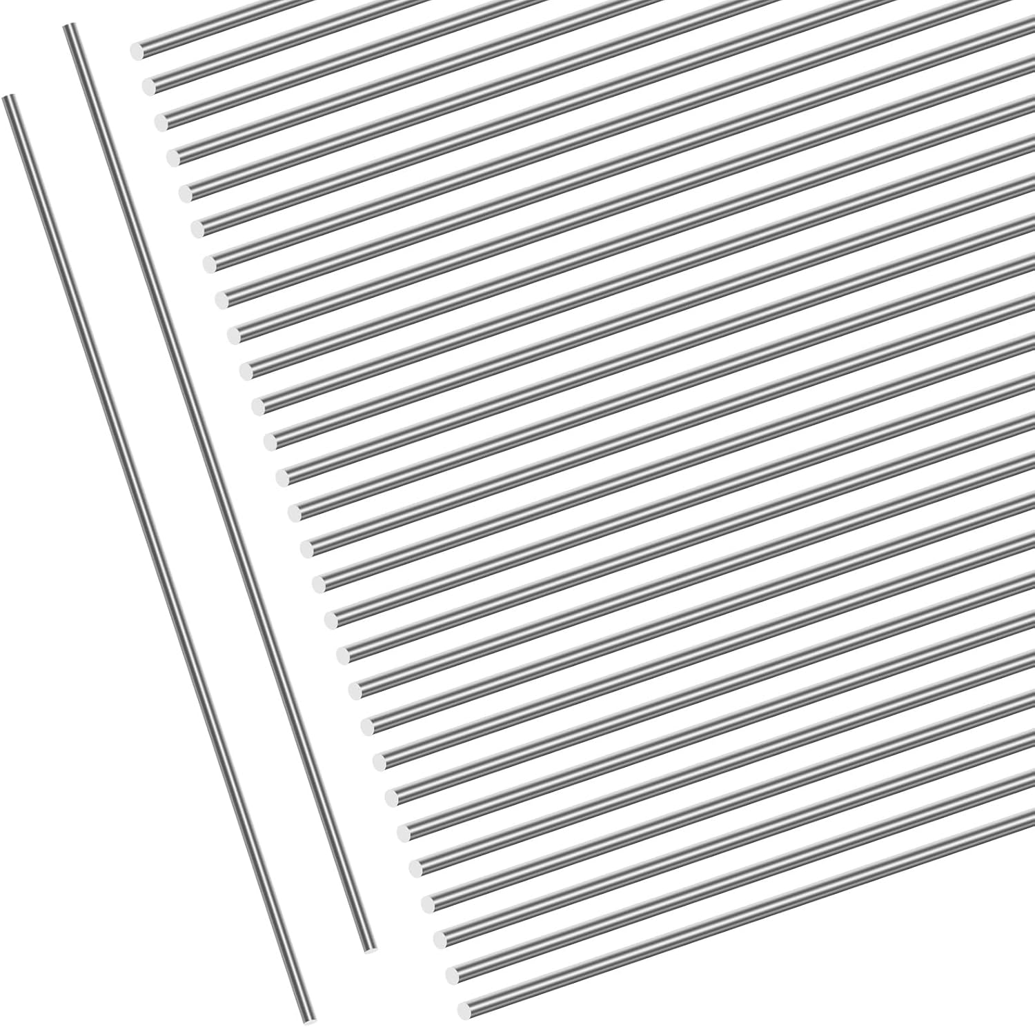 Detalle de Mardatt M2748-2761 Stainless Steel Round Rod Set, 0.8 mm x 400 mm, 30 Pieces