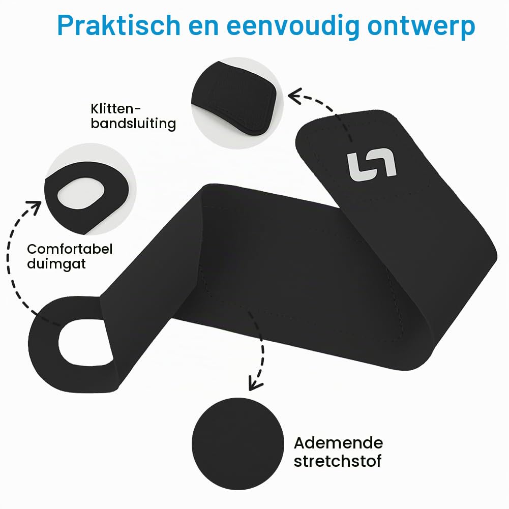 Detalle 2 de AOOWU 5237673 polssteunen, 2-pack ultradun en verstelbaar voor sport