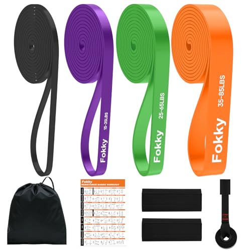 Detalle de Fokky Gomas Elasticas de Musculacion – 4 Niveles, con Anclaje de Puerta y Protectores