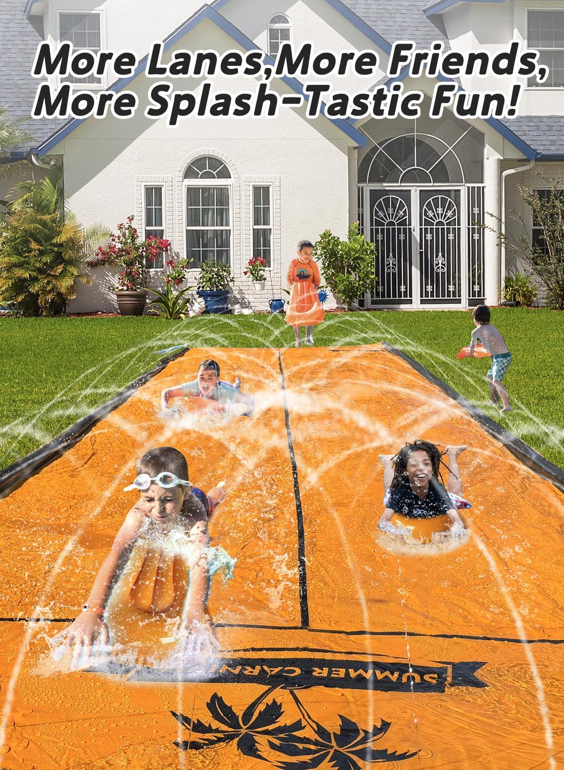 Thumbnail 5 de Spring Water Slip and Water Slide: 22ft Two-Lane Backyard Splash