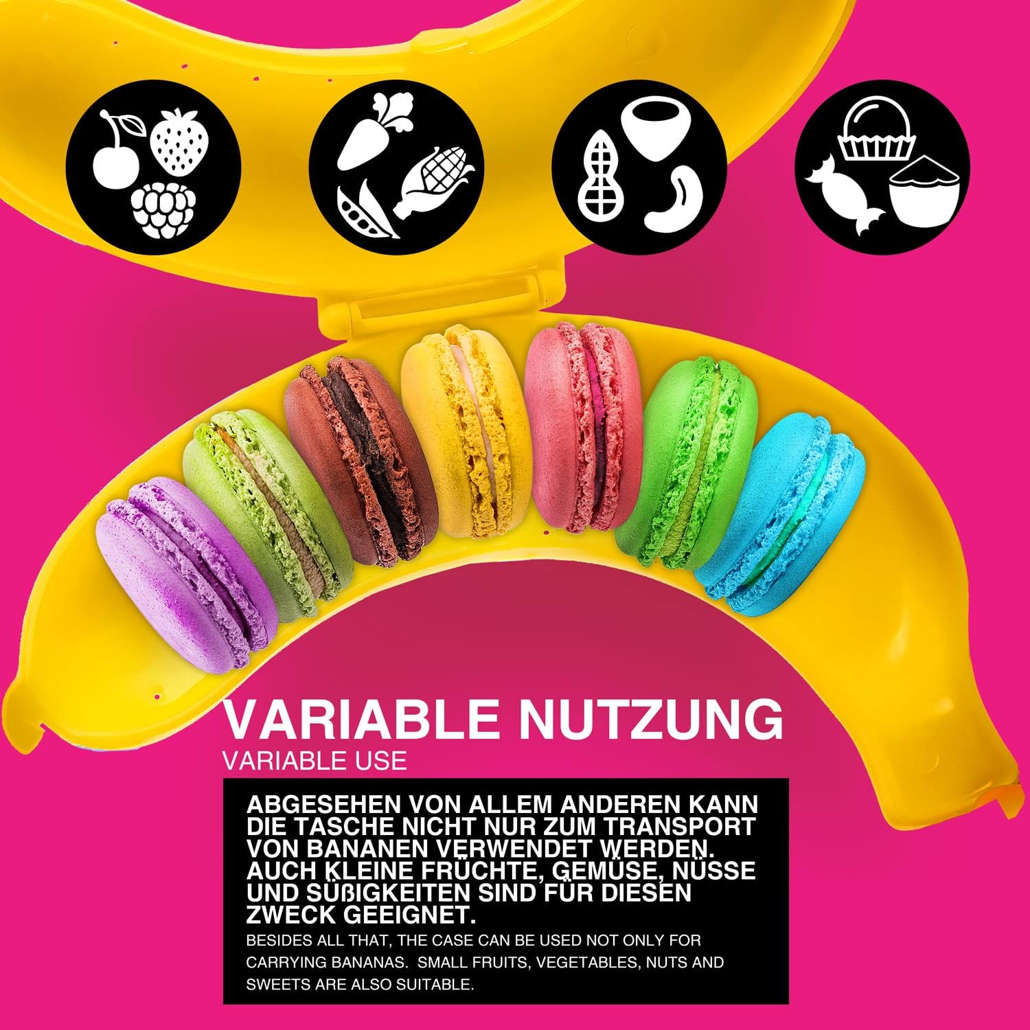 Detalle 1 de GOODS+GADGETS Banana Guard banana case, BPA-free with ventilation and secure latch