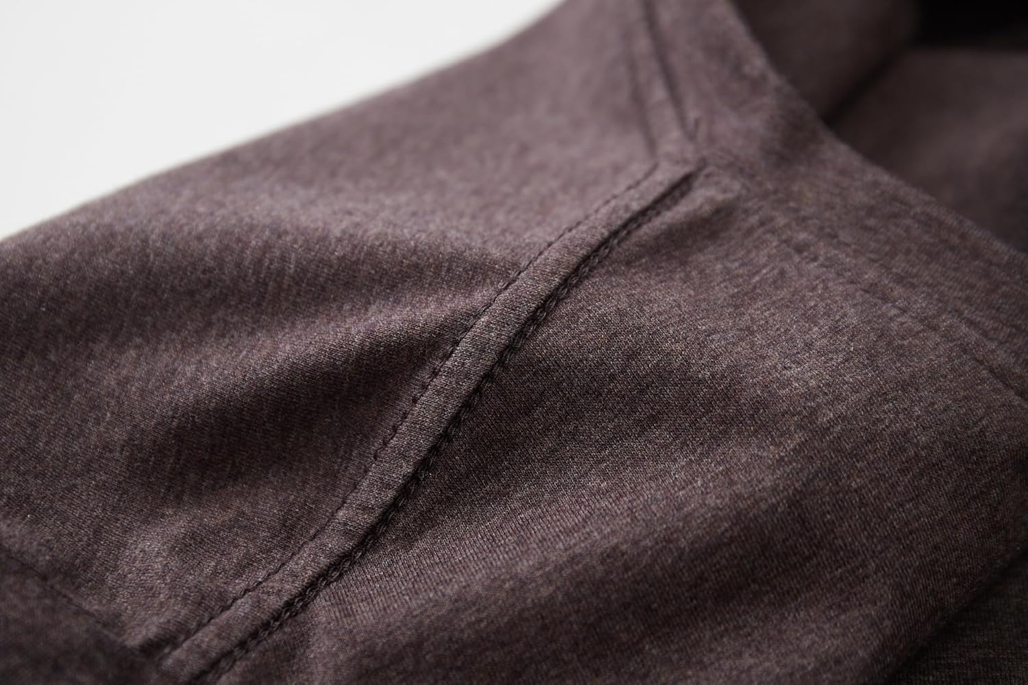 Detalle de VEIISAR Herren T-Shirt aus 200g Baumwolle – Slim-Fit Unterzieh-Shirt mit Dehnung, Weiß/Melange
