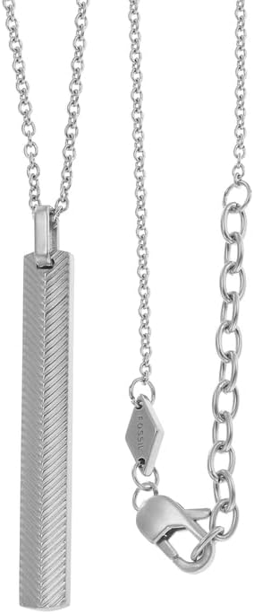 Thumbnail 2 de Fossil collana da uomo in acciaio inox con chiusura a moschettone