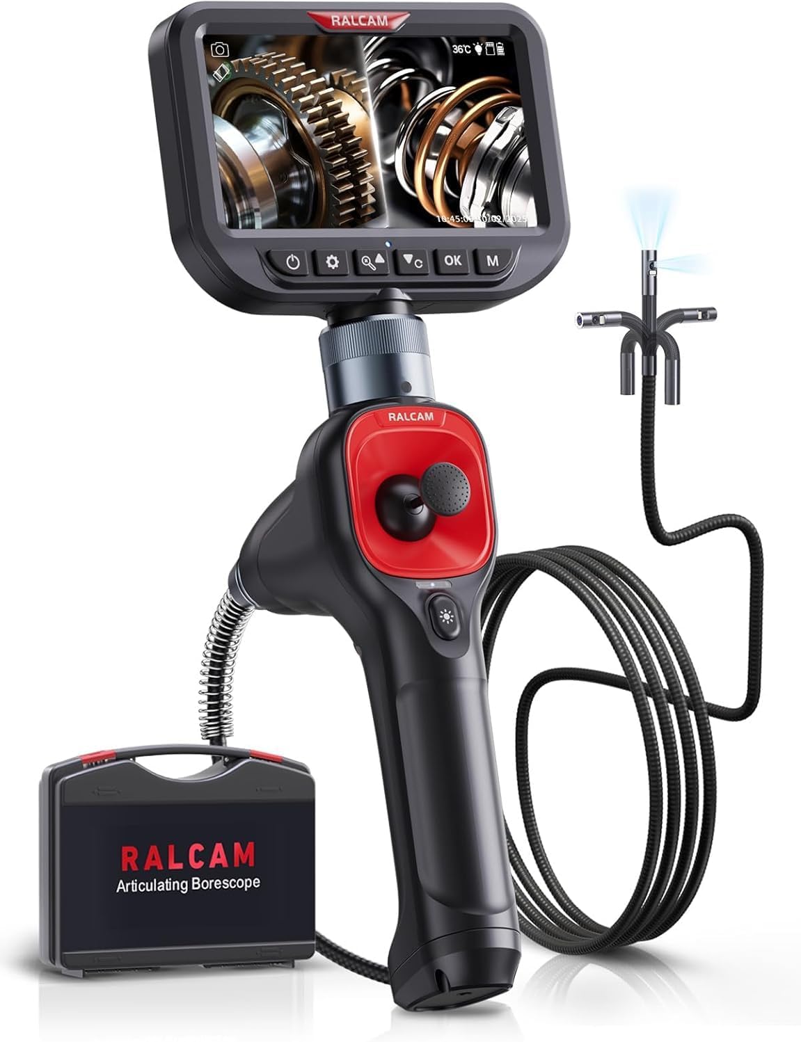 Detalle de Ralcam Endoskopkamera 6,2 mm Inspektionskamera 4,3"