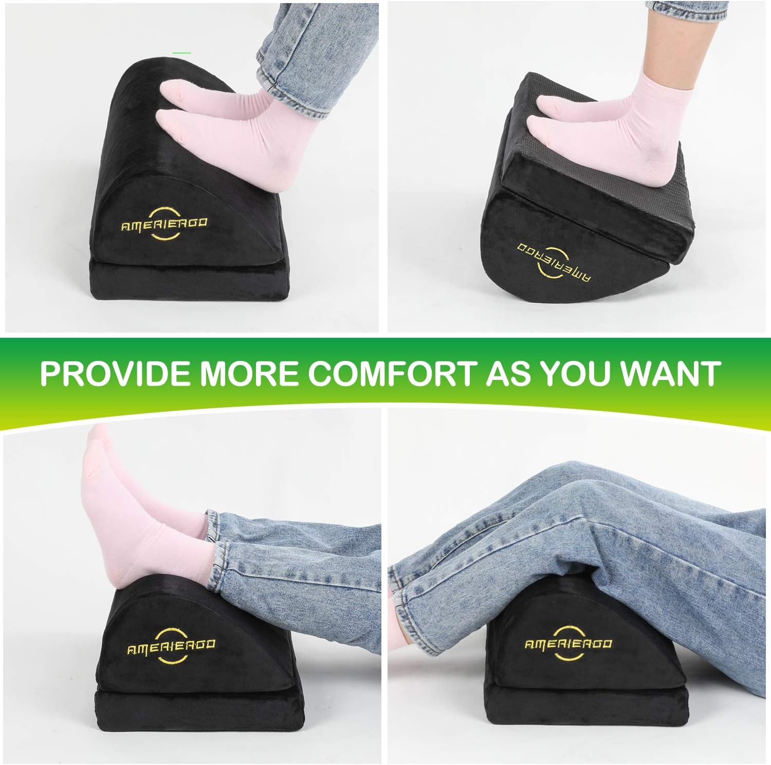 Thumbnail 4 de AMERIERGO Wedged-Shape Foot Rest for Desk
