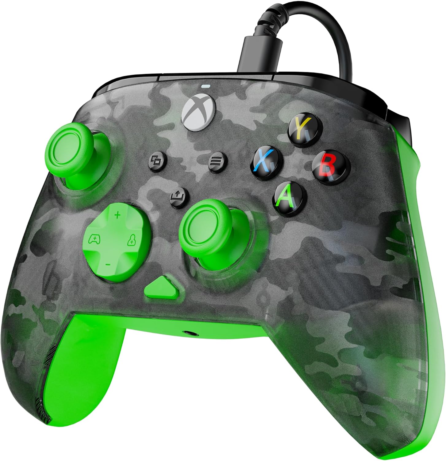 Detalle 2 de Turtle Beach Rematch Core Green & Ghost Black Camo Wired Controller for Xbox & PC