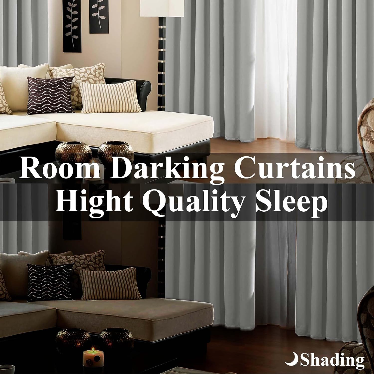 Thumbnail 3 de AMEHA Blackout Curtains 66x72