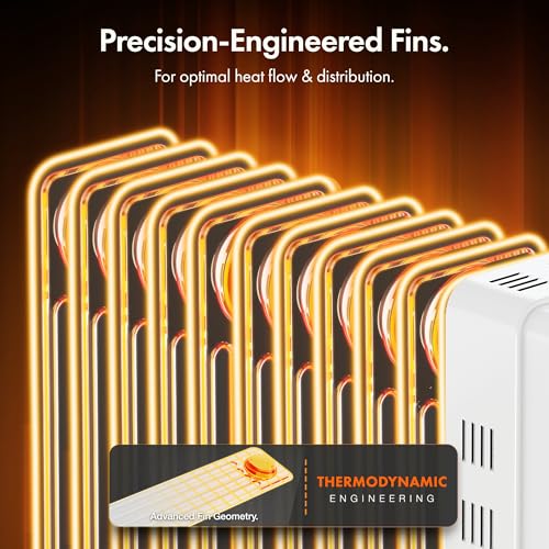Thumbnail 6 de VonHaus Oil Filled Radiator 11 Fins – 2500W with 24-Hour Timer