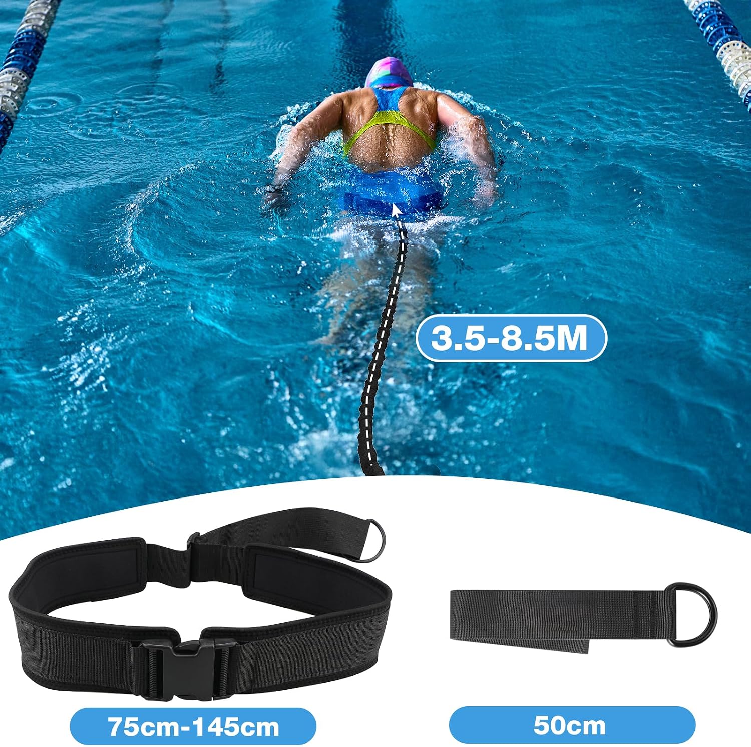 Thumbnail 4 de InemzTal IT-Swim Belts-11505029-FBA simbälte med elastiskt band upp till 8,5 m