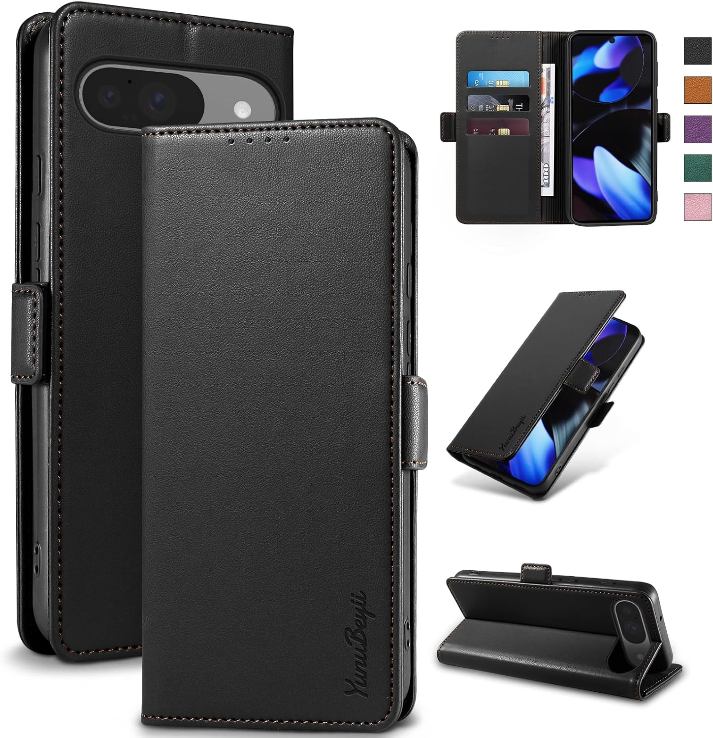 Detalle de Yunubeyii Wallet Flip Case for Pixel 9