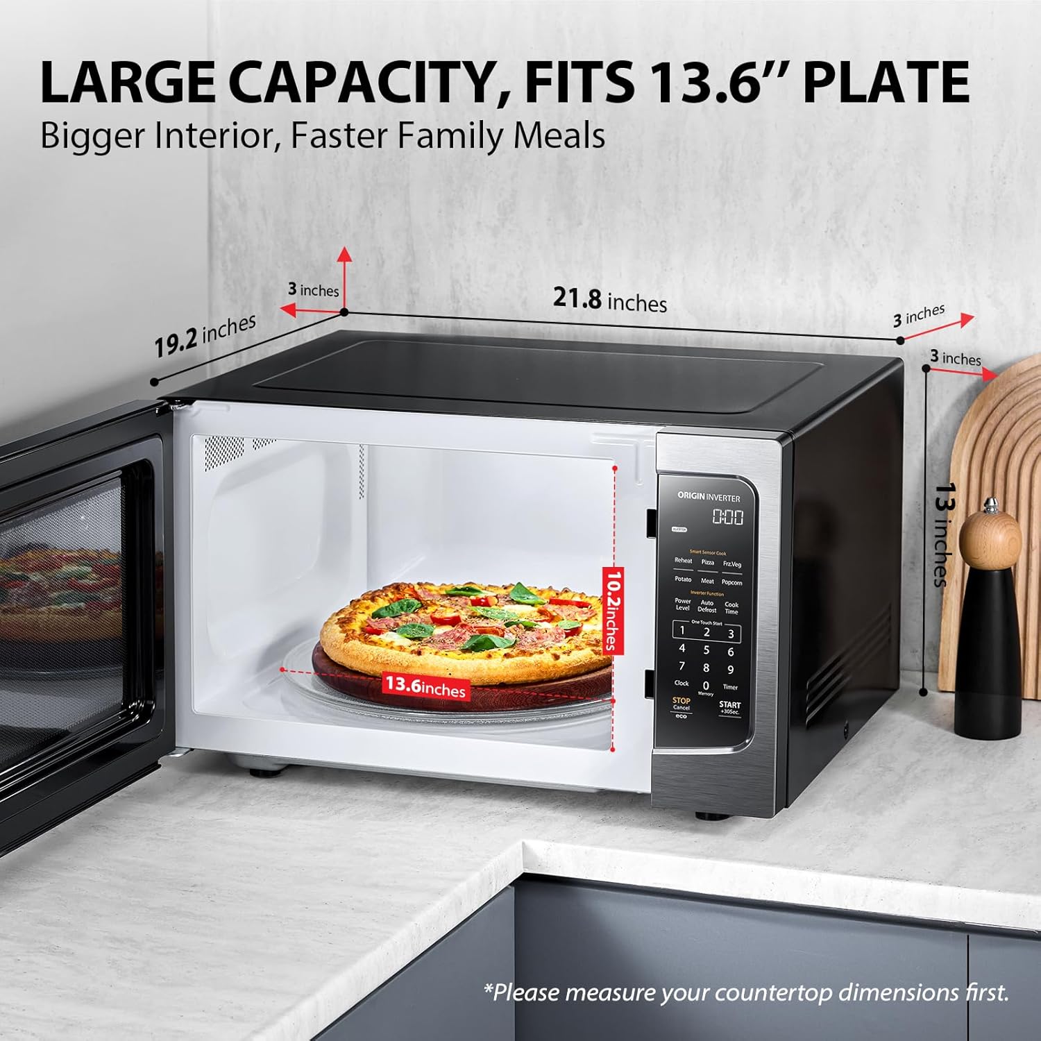 Thumbnail 5 de TOSHIBA ML-EM45PIT(BS) 1.6 Cu.ft countertop microwave