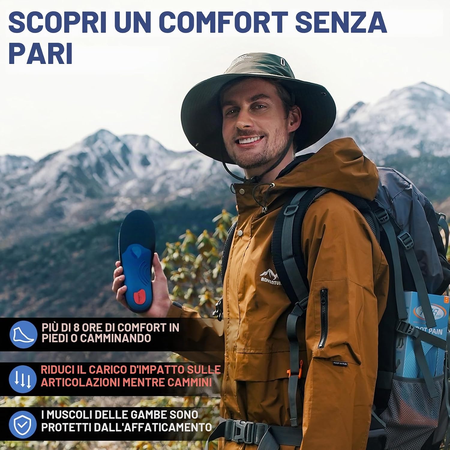 Detalle 2 de PCSsole Solette Ortopediche Gen 2 per Fascite Plantare e Piedi Piatti