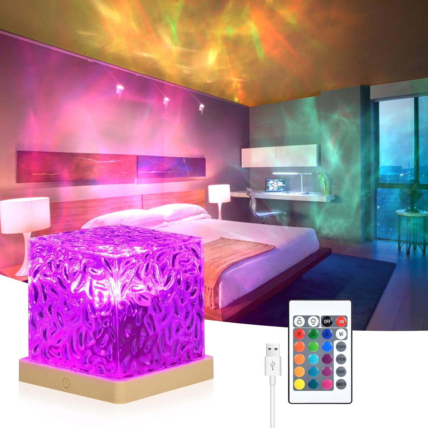 Detalle de URAQT Luce Notturna increspatura 16 colori 🌊