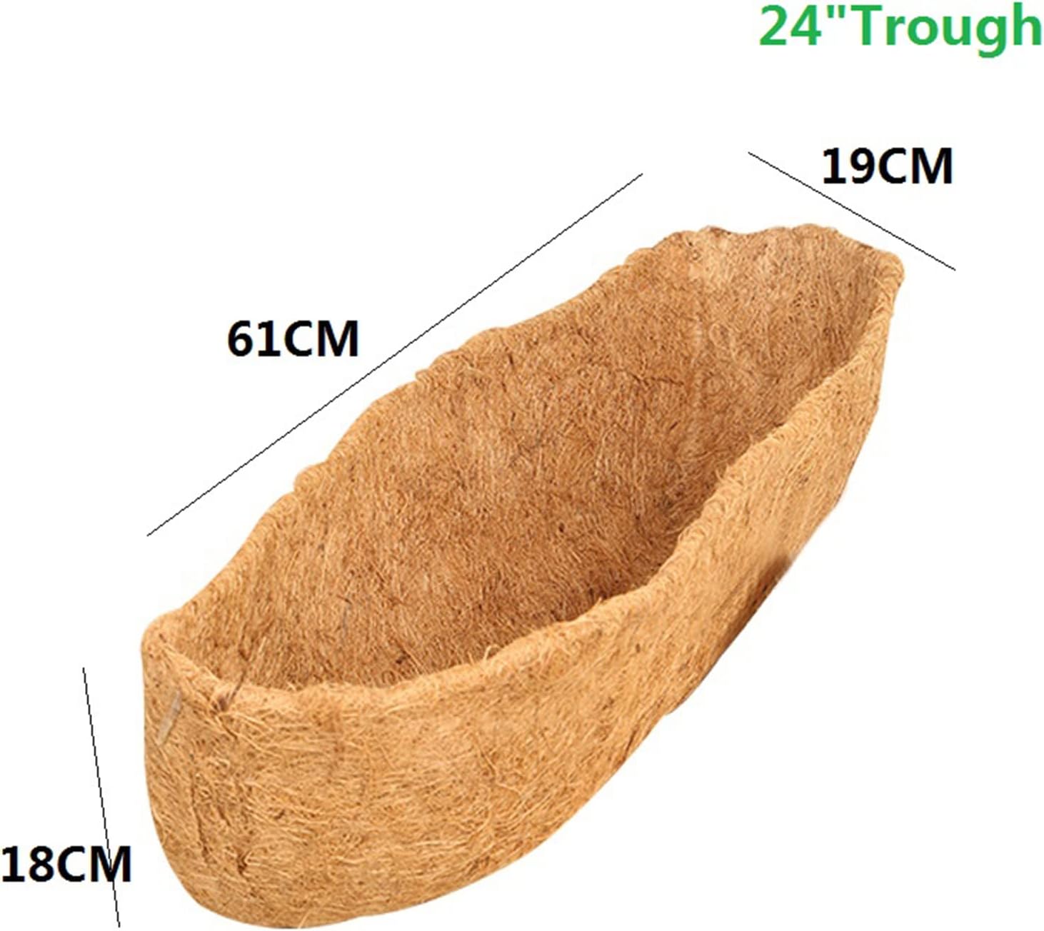 Thumbnail 1 de YUNSTK 2 Pcs Coco Liner Trough – 24 Inch Wall Mounted Planter Liners