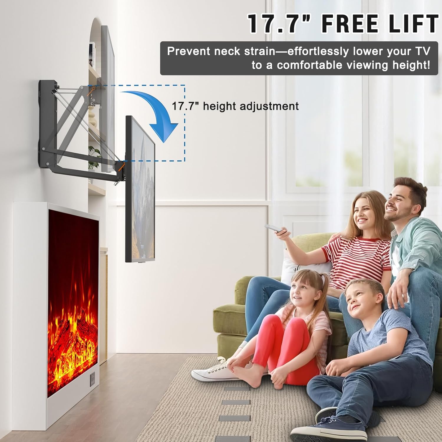Thumbnail 2 de XINYAO Over Fireplace TV Mount for 32–70" TVs