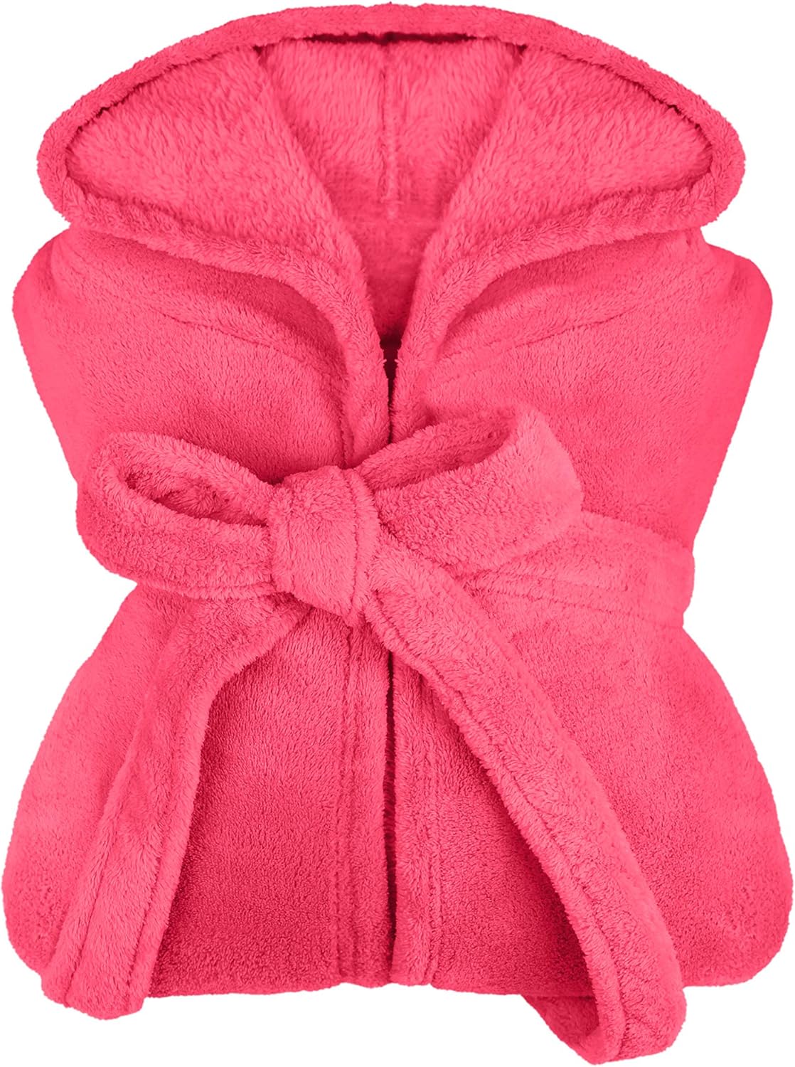 Detalle de Peignoir à capuche en polaire ultra-doux npluseins – 18 couleurs, 5 tailles, longueur mollet, unisexe