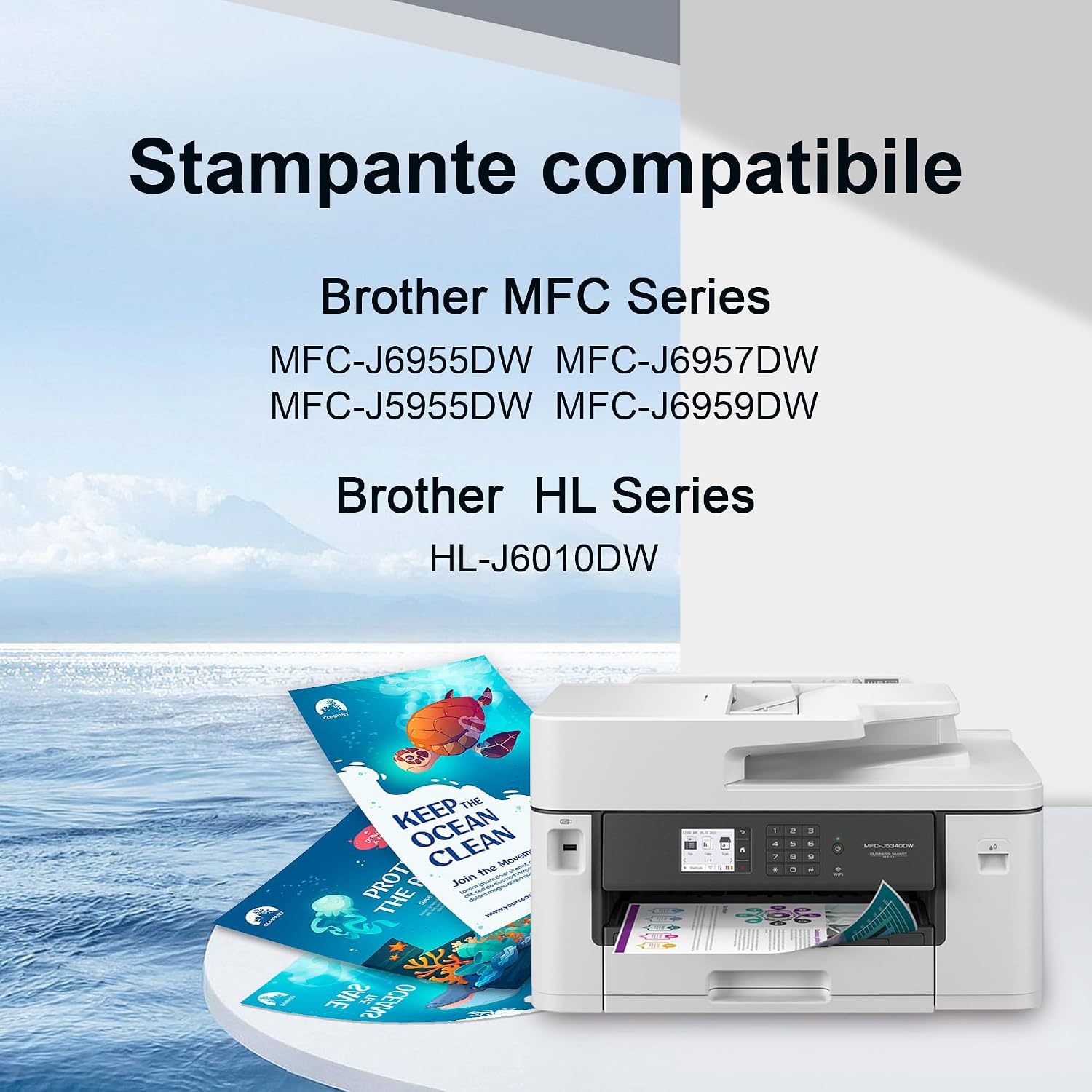 Detalle de Uiprint LC426XL LC 426XL: Cartucce d'inchiostro compatibili per Brother MFC-J4335DW/J4340DW/J4535DW/J4540DW – 4 pezzi (nero/ciano/magenta/giallo)