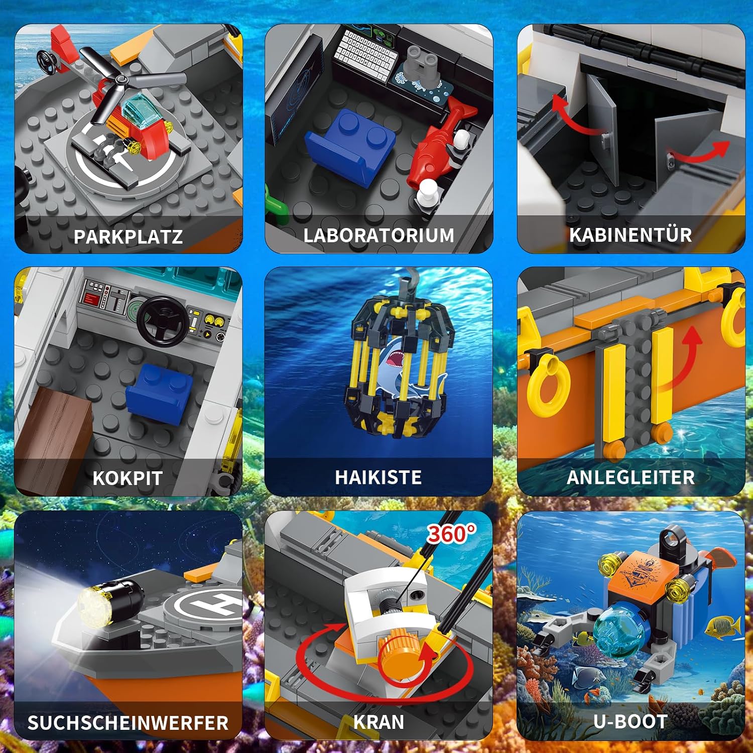 Detalle 2 de kiothdre City Forschungsschiff 511 Teile 🚢