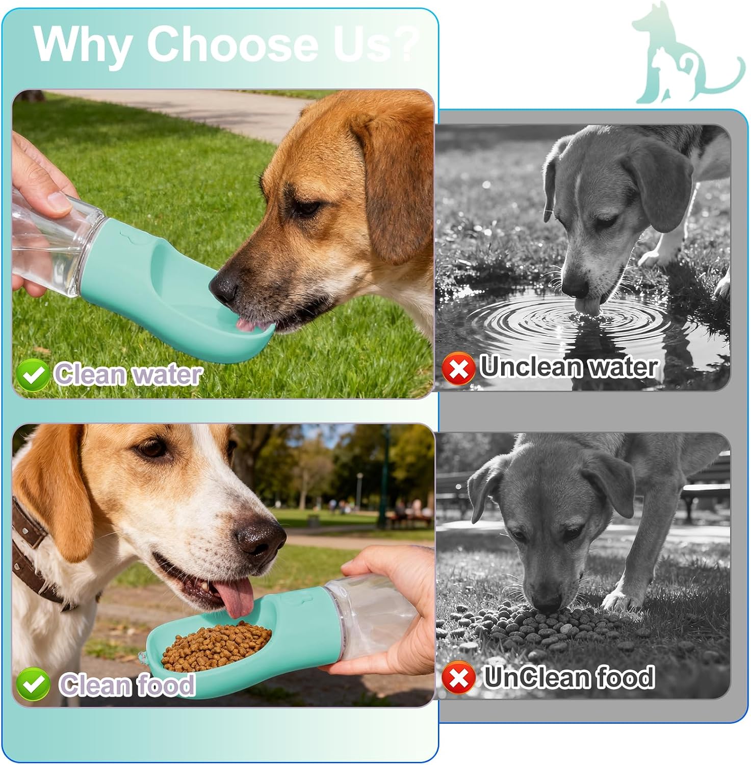 Detalle de Portable dog water bottle 550ml