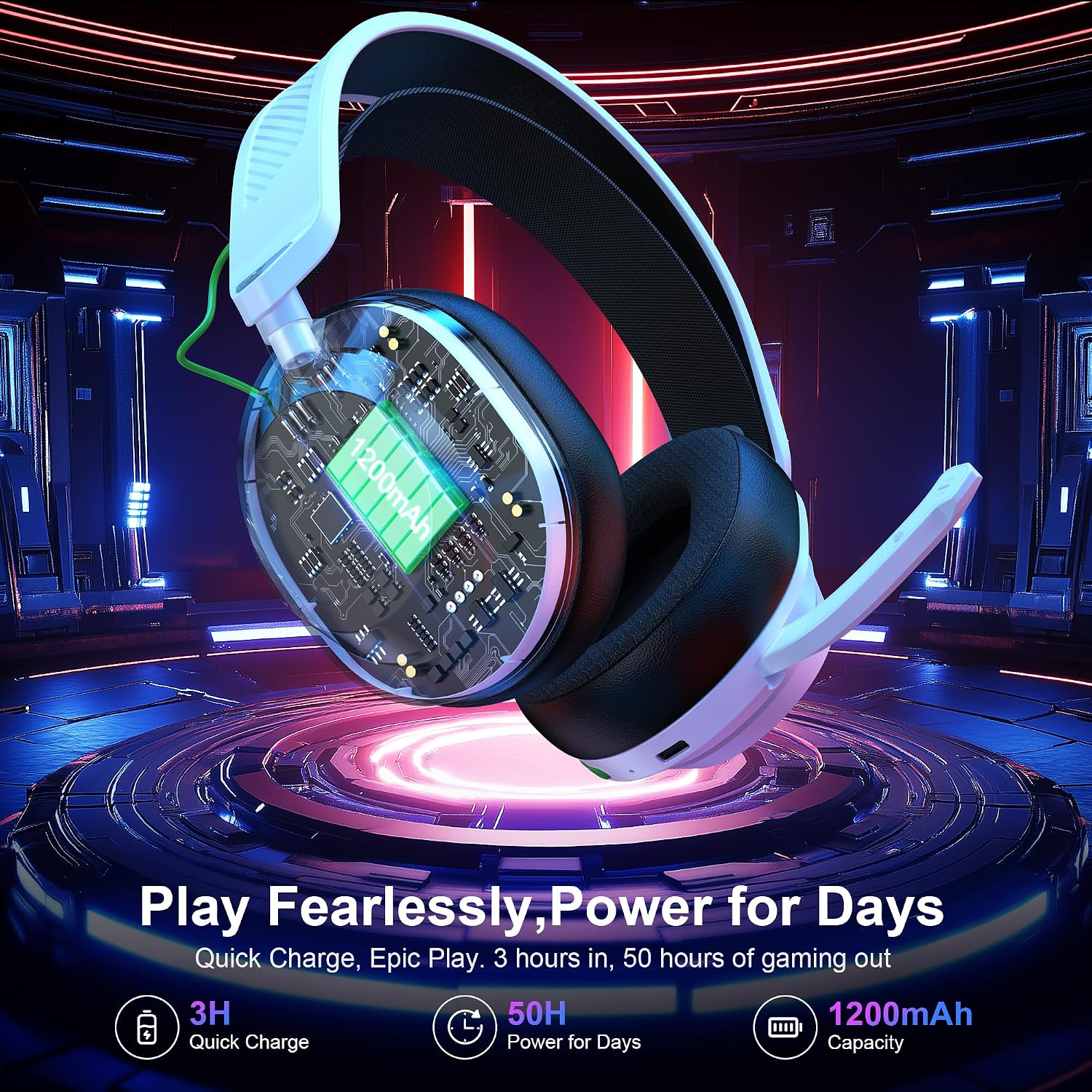 Thumbnail 4 de Vakedy HW10 Wireless Gaming Headset 50H