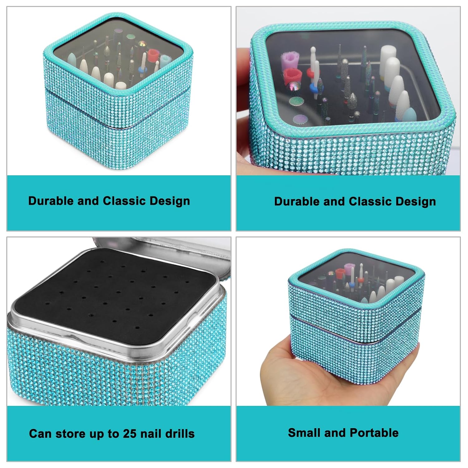 Detalle 2 de Cellentool 25Pcs Nail Drill Bits Set (3/32 Inch) with Storage Box