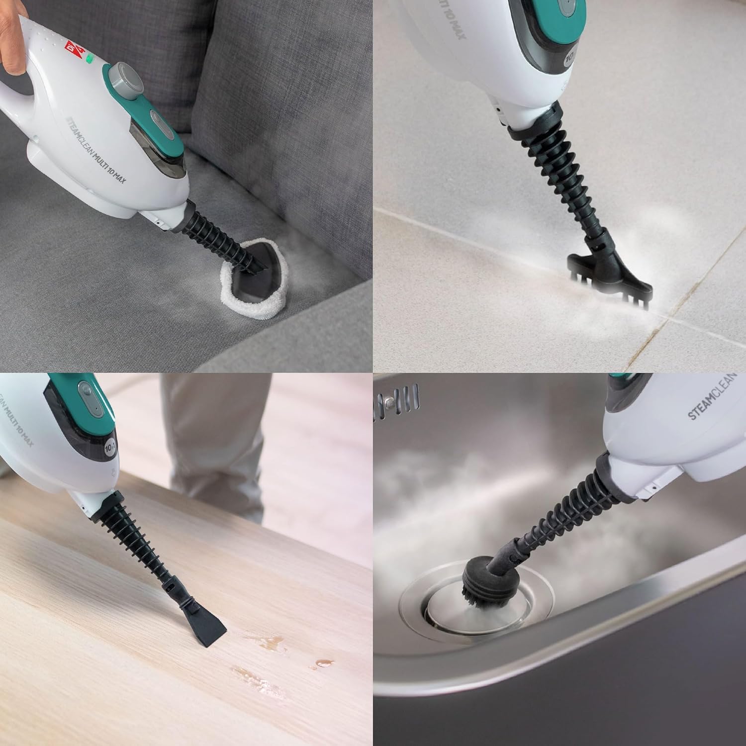 Detalle de Di4 Steamclean Multi10 Max scopa a vapore multifunzione 10 in 1, 1500 W