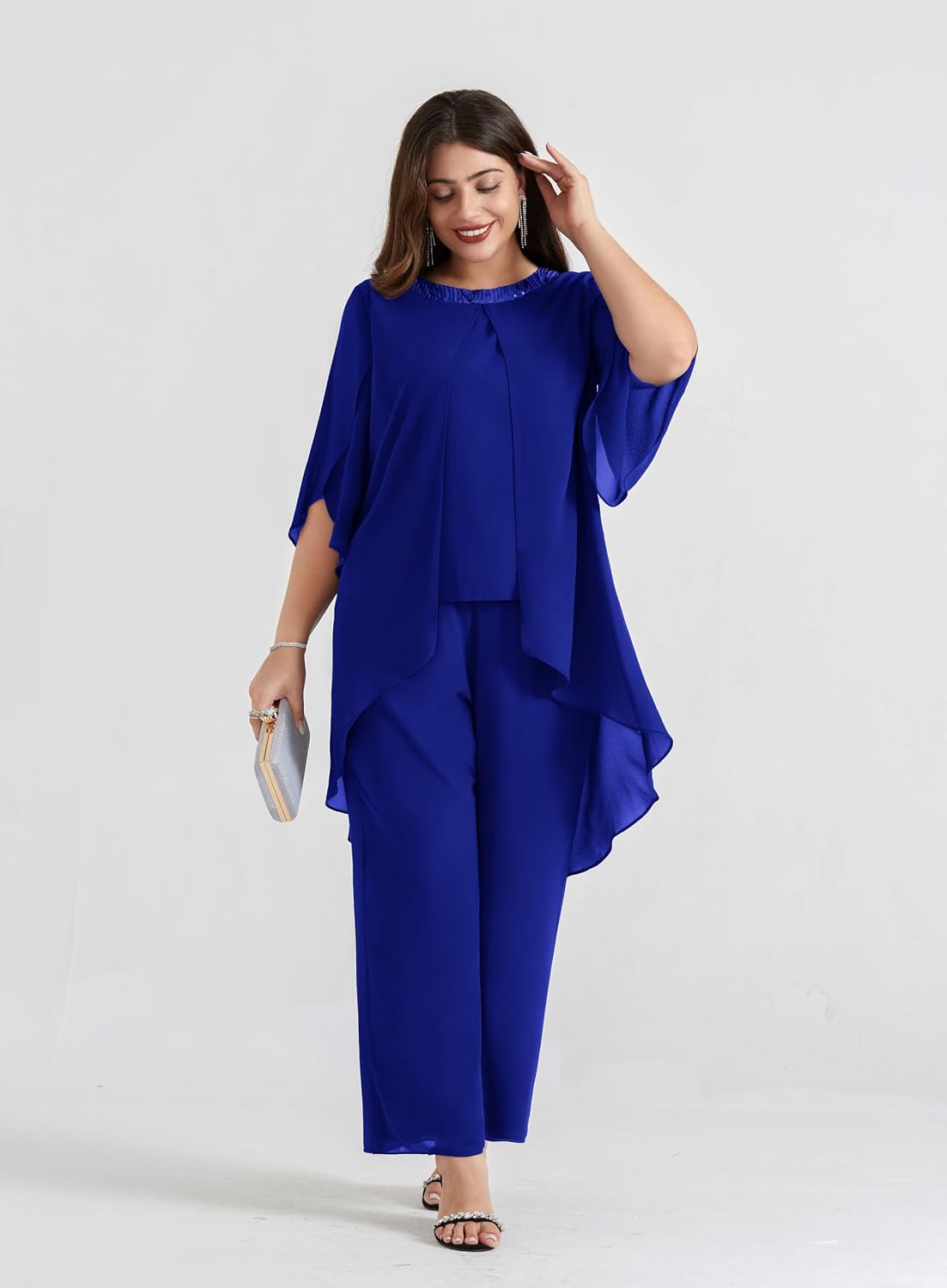 Detalle 2 de Hanna Nikole Chiffon Abendanzug für Damen