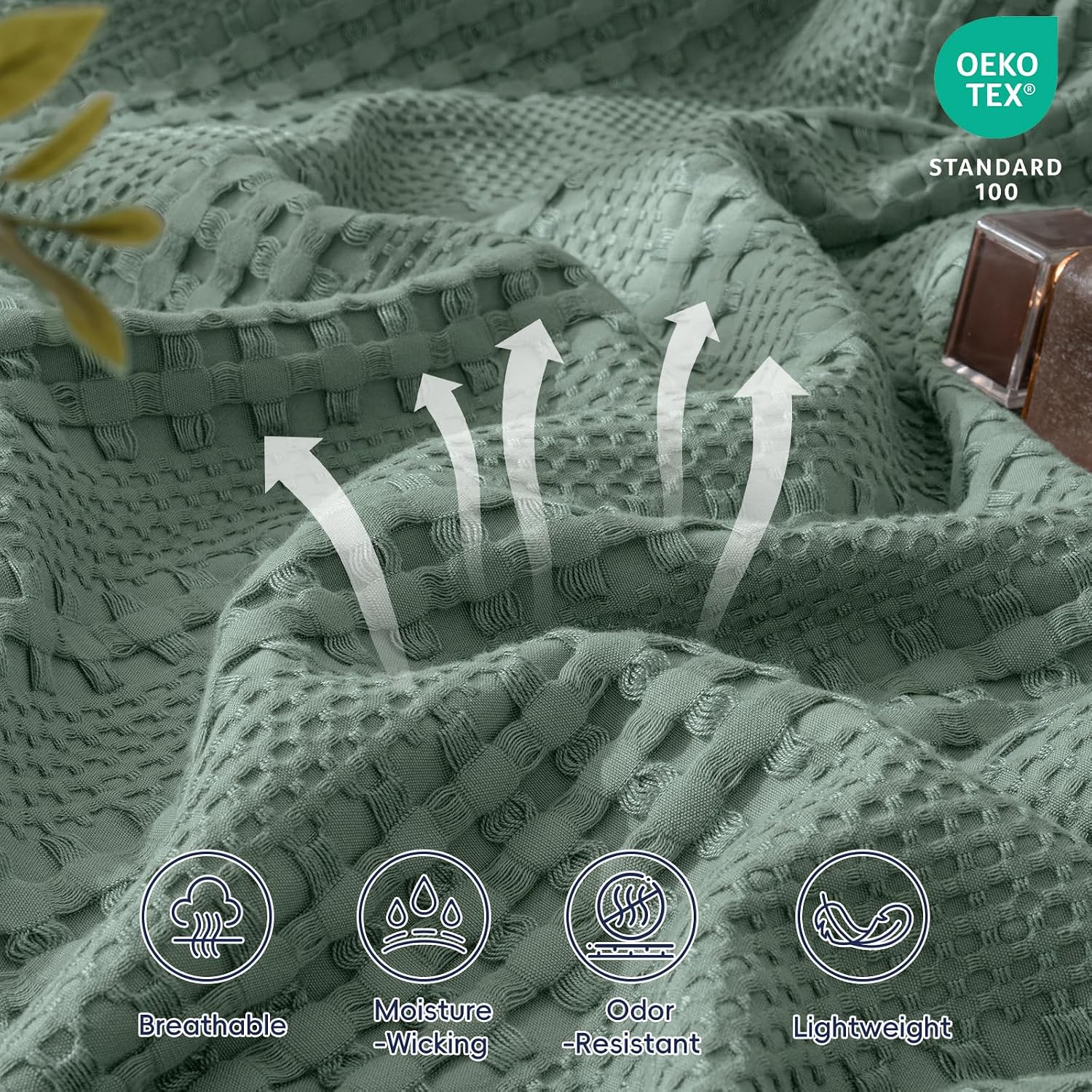 Detalle 2 de PHF Waffle Blanket Queen Size
