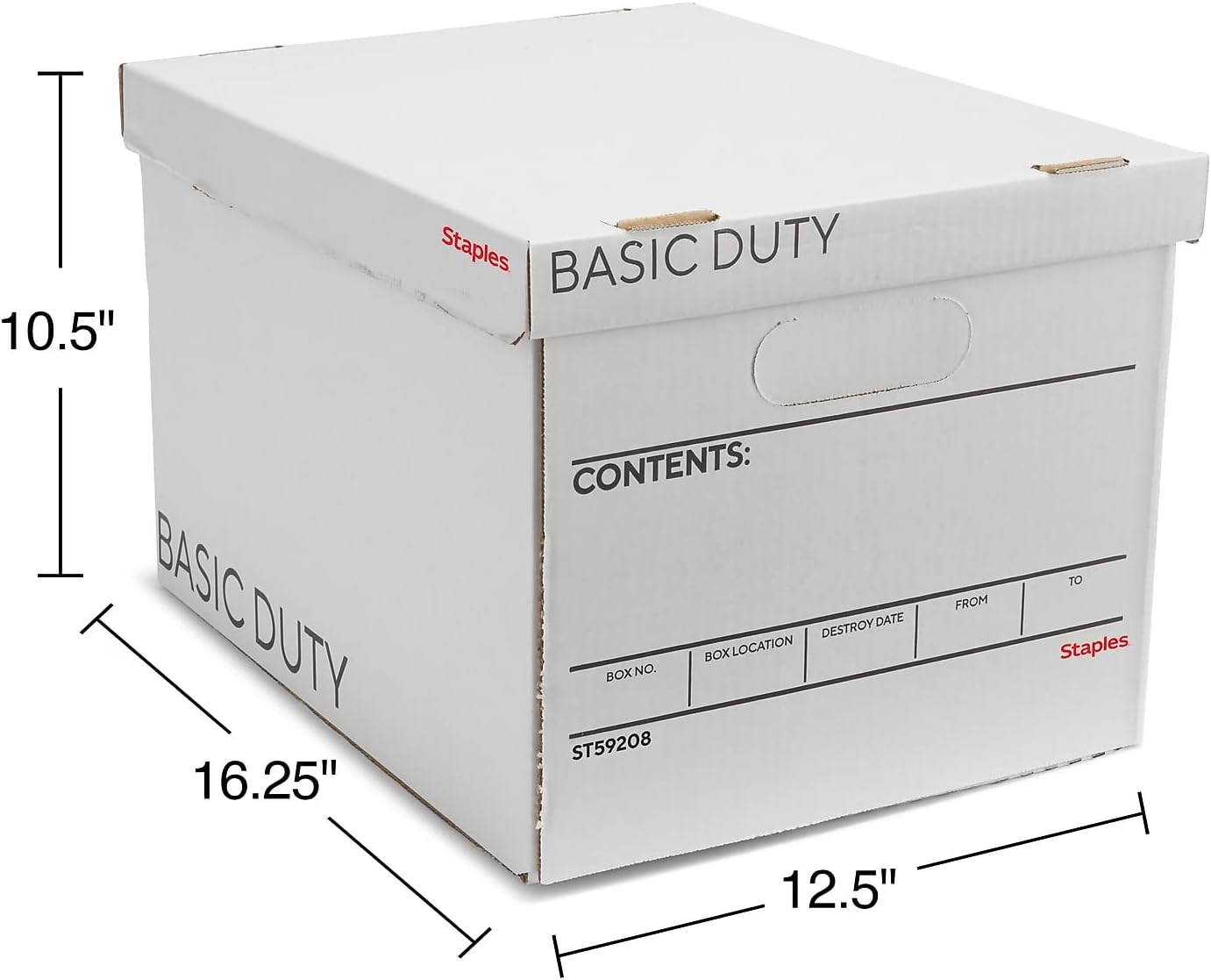 Thumbnail 5 de Staples Corrugated File Boxes, Letter/Legal, Lift-Off Lid, 10-Pack