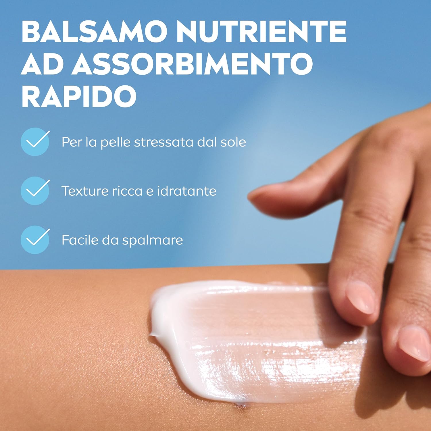Detalle de NIVEA SUN Crema Doposole Rigenerante Intensiva 300 ml con Aloe Vera Bio, Vitamina E e Burro di Karité