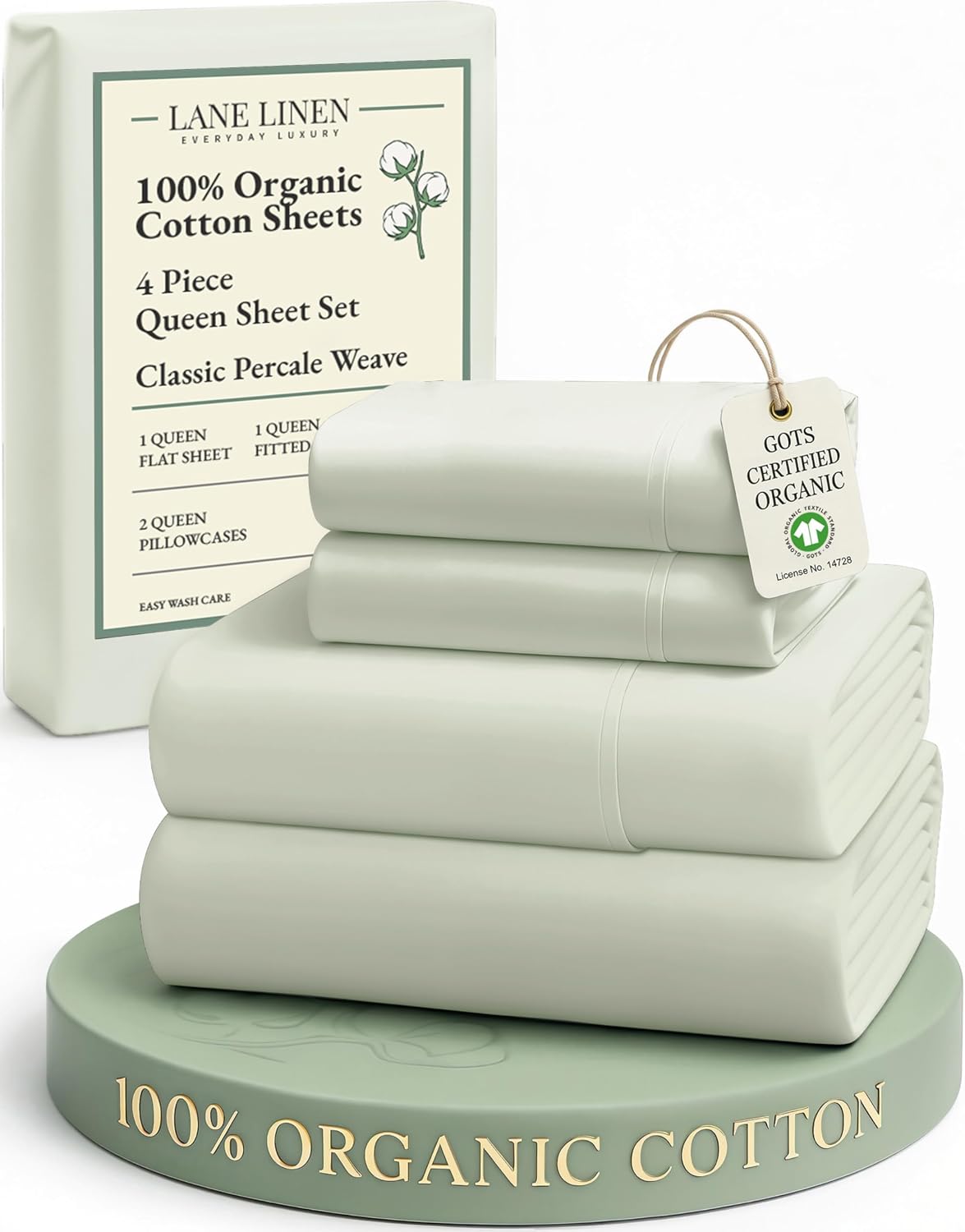 Detalle de LANE LINEN Queen Sheets 15-inch